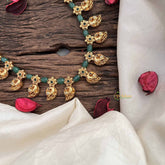 Vriksham Mayura Mango Motif Green Bead Neckpiece-G20643